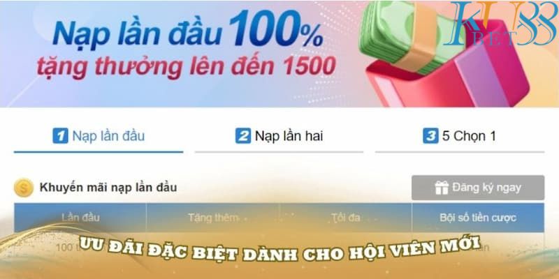 Khuyến mãi Kubet88 tặng tiền đến 100% lần nạp đầu tiên